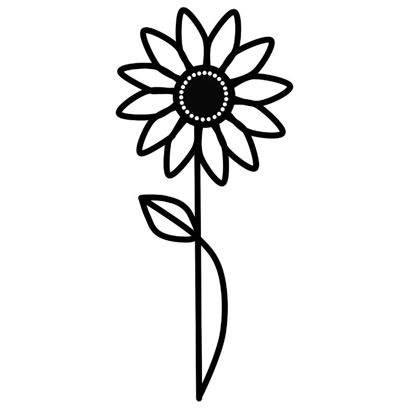 Minimalistische Sonnenblume