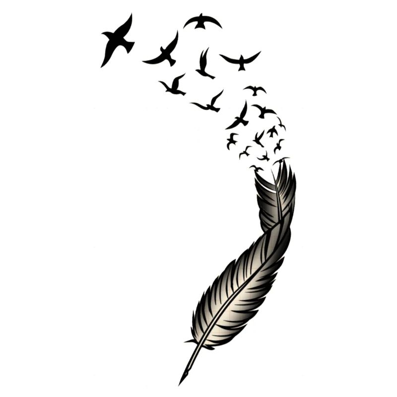 feder mit vögel