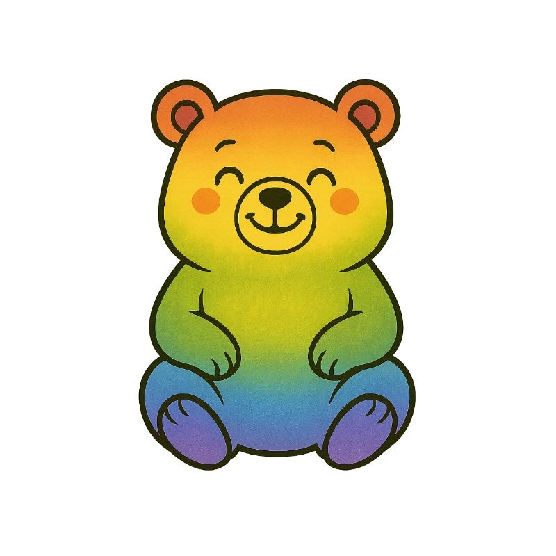 süßer Regenbogenbär