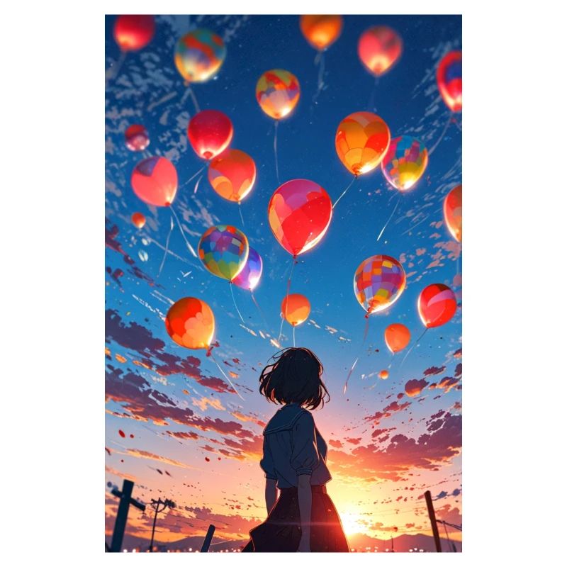 Mädchen mit Ballons