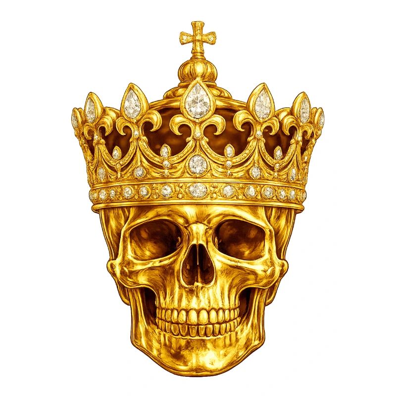 Goldener Totenkopf Krone