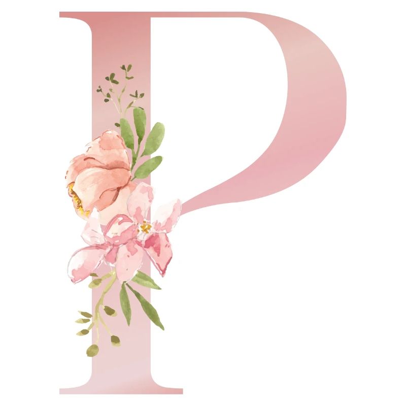 P Floral Pastel
