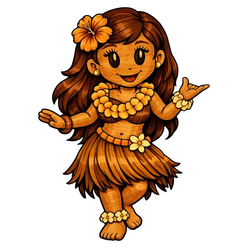 Danseuse de hula style hawaïen