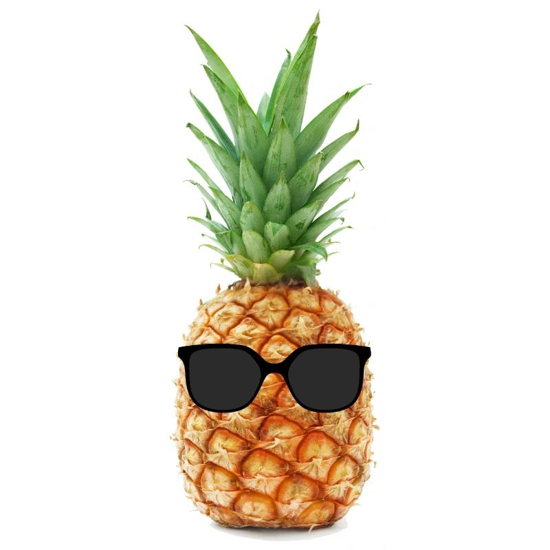 Ananas mit Brille