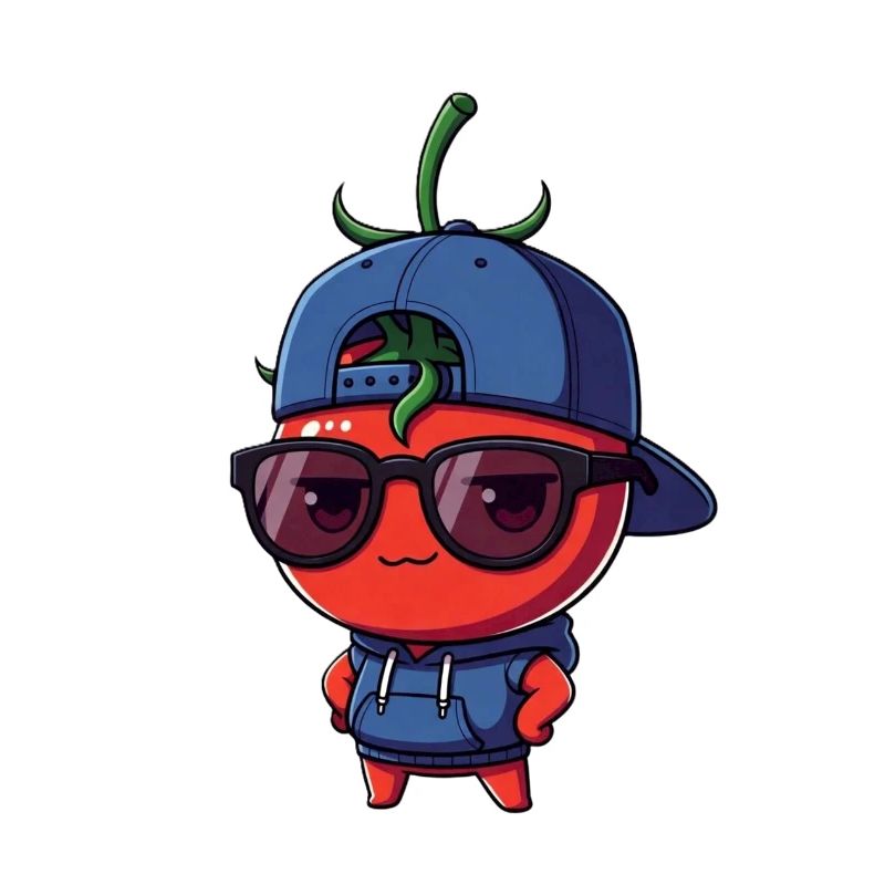 Tomate Hipster Hoodie Cap
