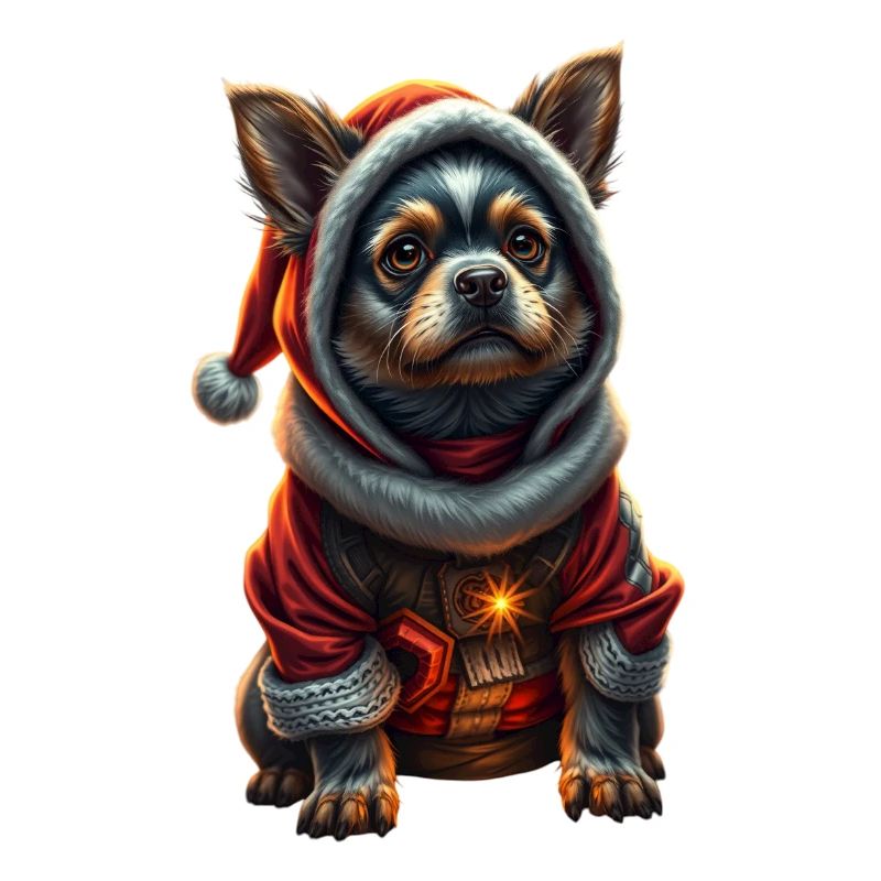 Weihnachts-Hund im Mantel