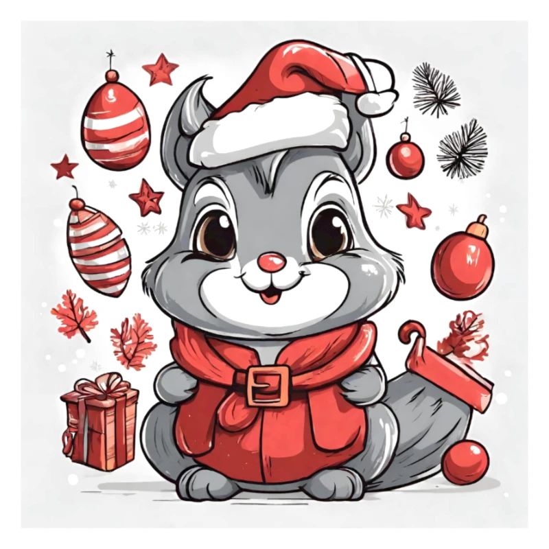 Santa Eichhörnchen, Eichhörnchen Weihnachtsmann