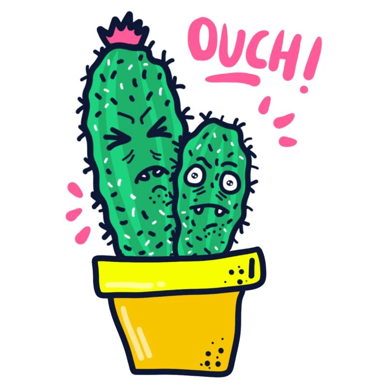 Ouch, cute cacti!