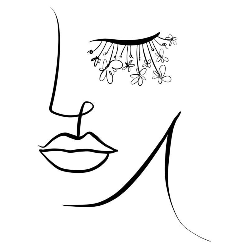 Faccia da disegno floreale