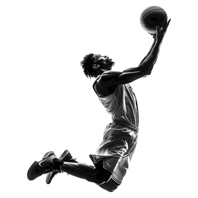 Silhouette eines Basketballspielers