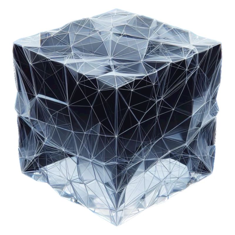 Eiswürfel im Polygon-Stil
