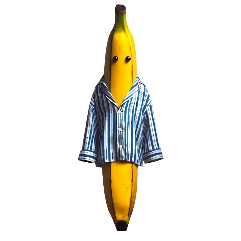Banane im Schlafanzug