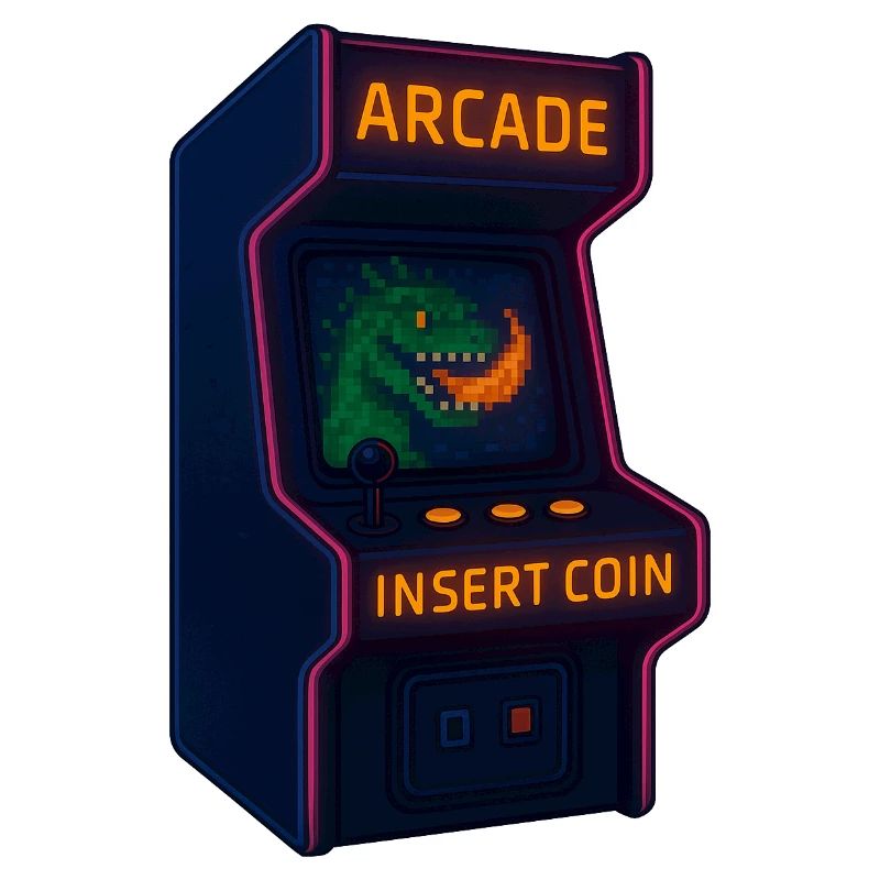 Dino Arcade Neon Pixel