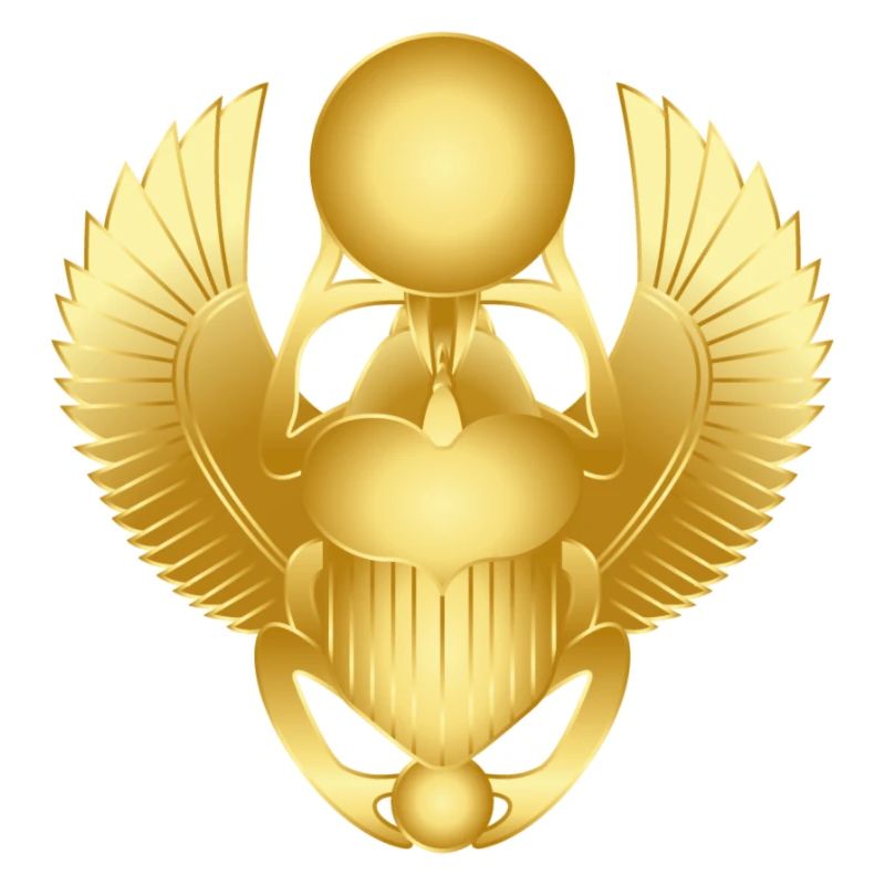 Alter goldener Skarabäus