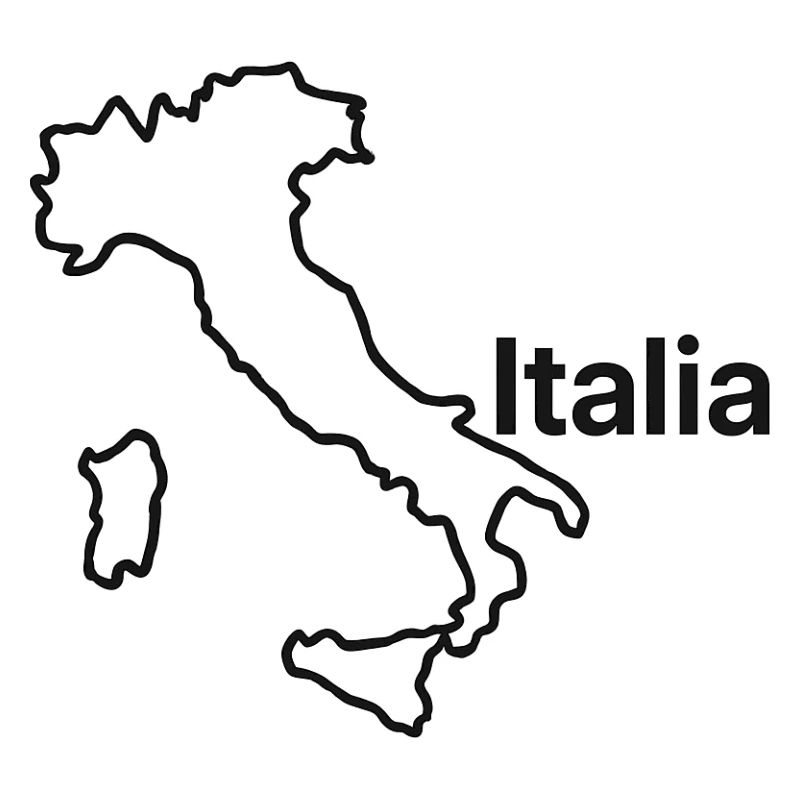 Italienische Karten-Silhouette
