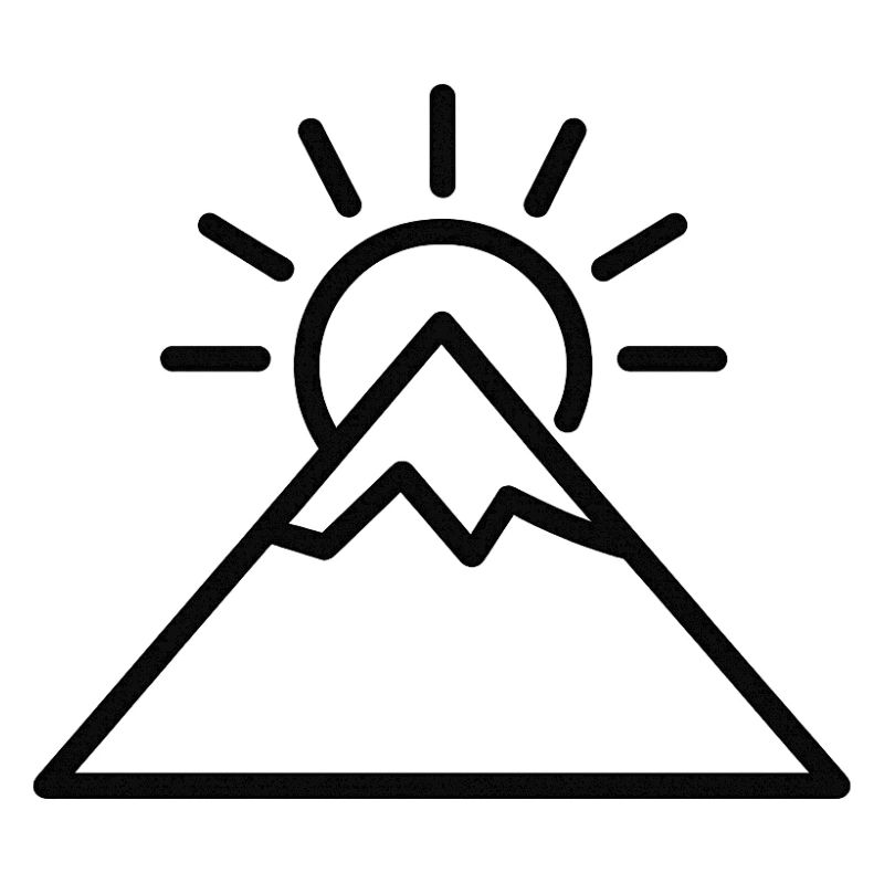 Sonnenaufgang über Berglinie