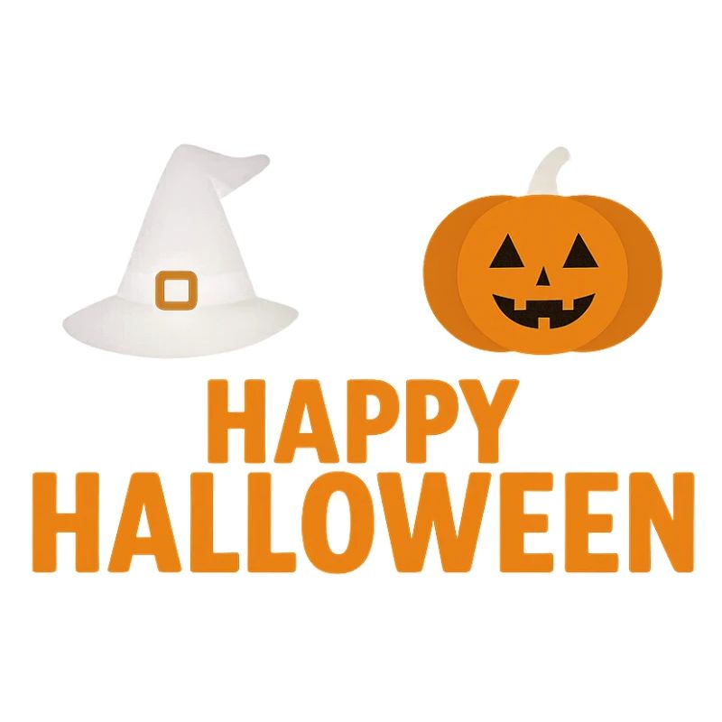 Halloween Kürbis & Hexenhut Design