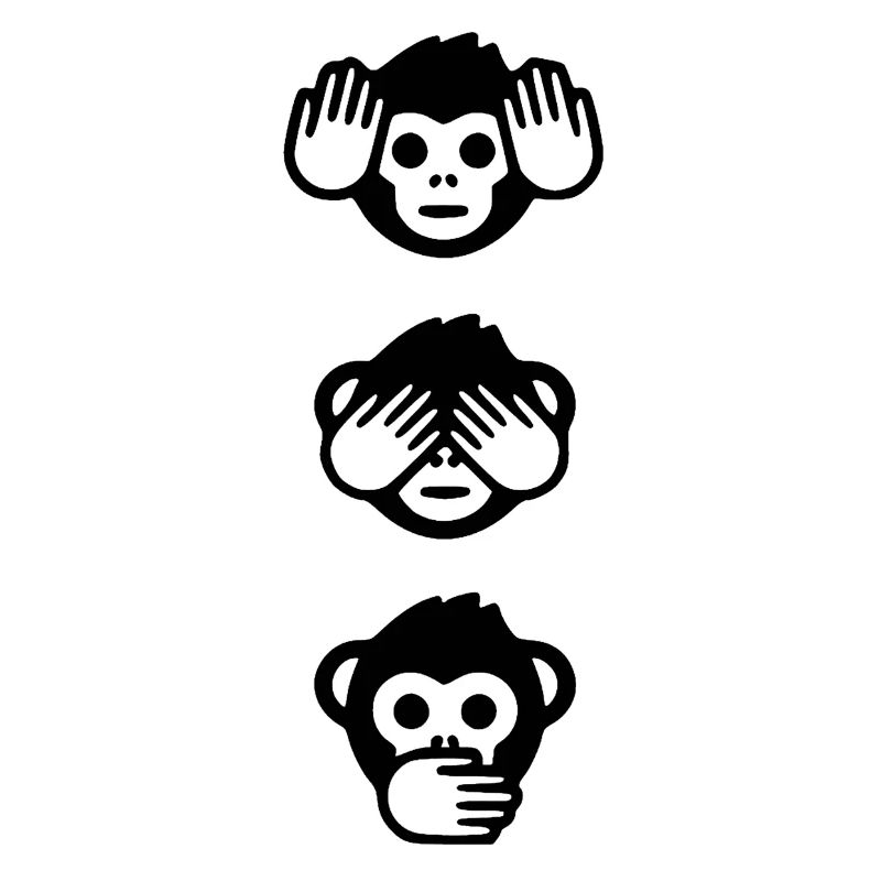 Three Wise Monkeys Motif