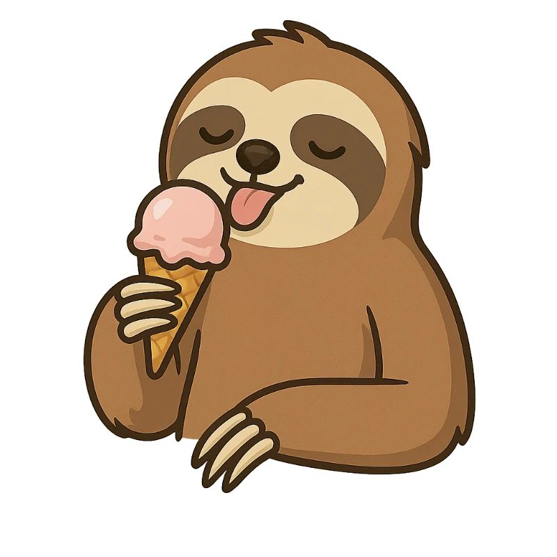 faultier mit Eis