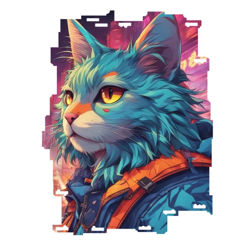 ChromePurr // Cyberpunk Cat