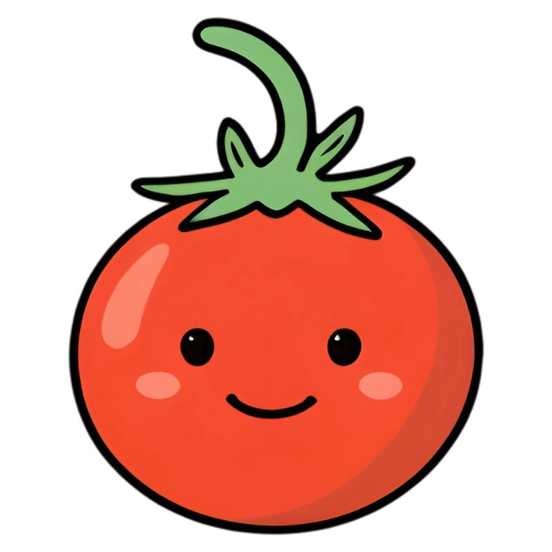 Kawaii Tomate Lächeln