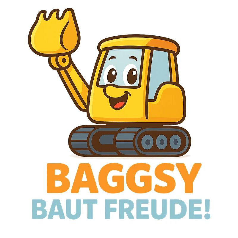 Bagger Mit Freundlichem Gesicht