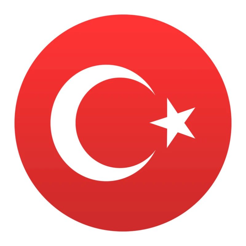 turkei flagge rund