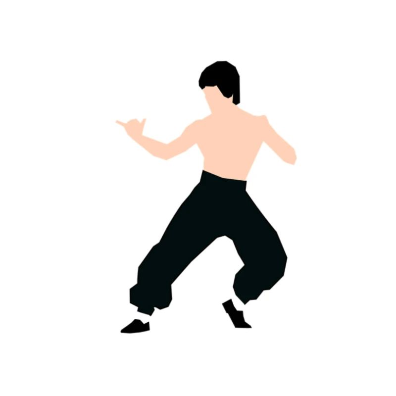 Bruce lee Combat Pose