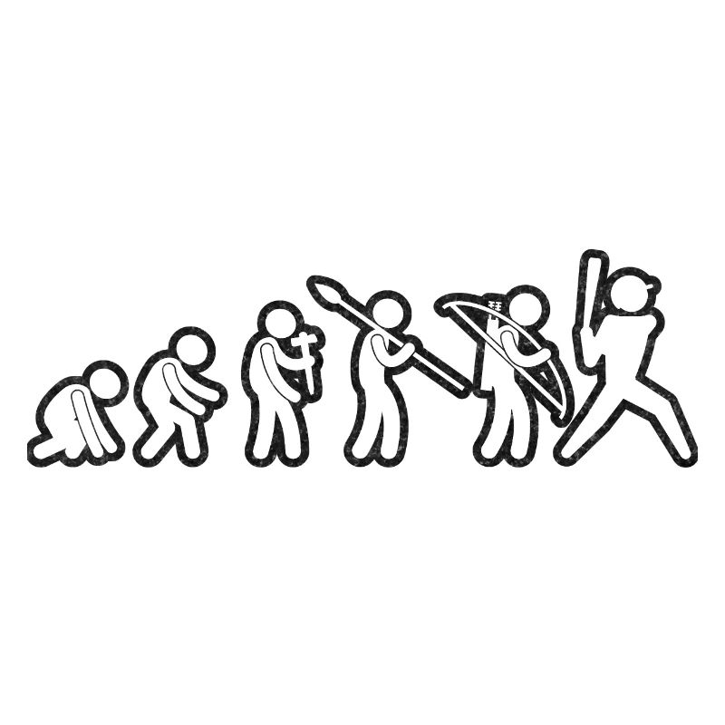 Evolution Baseballer White Grunge