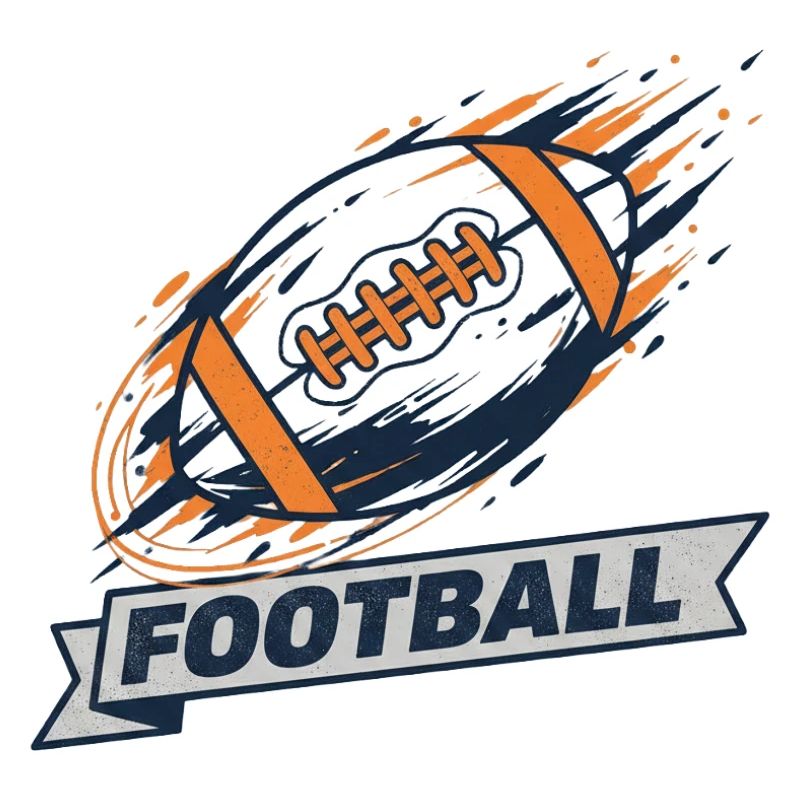 Dynamischer Football Wirbel-Logo
