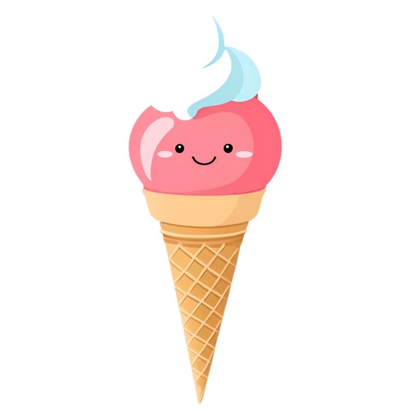 Pastell-Eis mit Lächeln