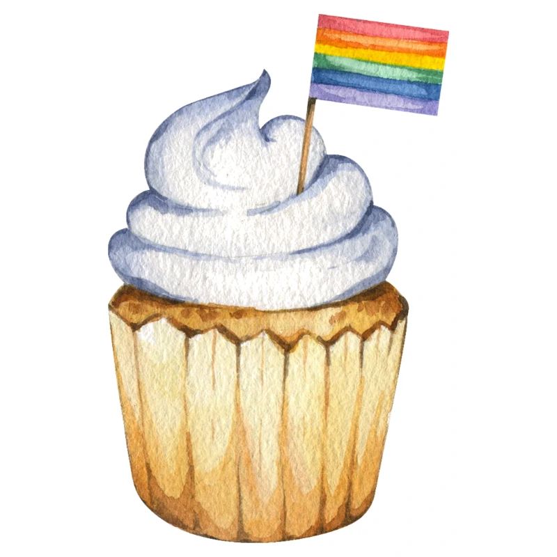 Rainbow muffin