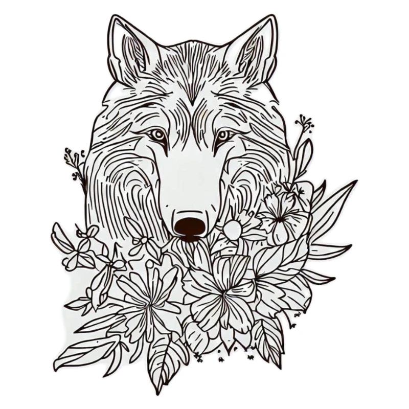 Wolfshund Blumen