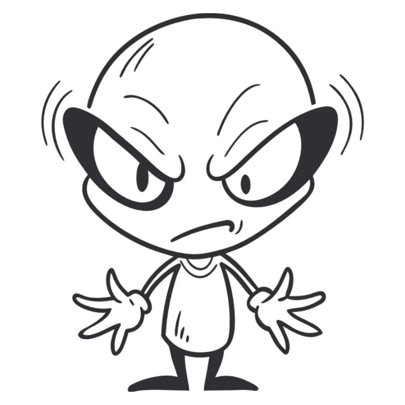 Mürrischer Alien