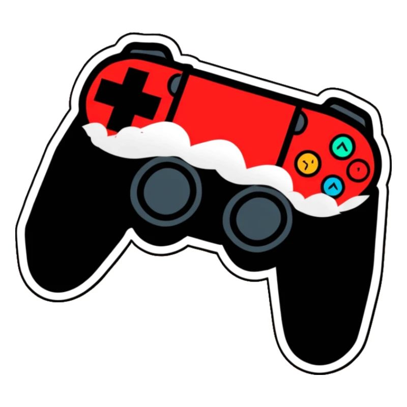 Roter und schwarzer Weihnachts-Gamecontroller