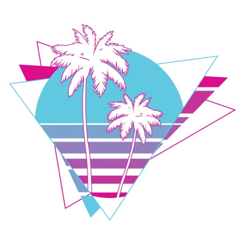 Neonpalmen Retro-Szene