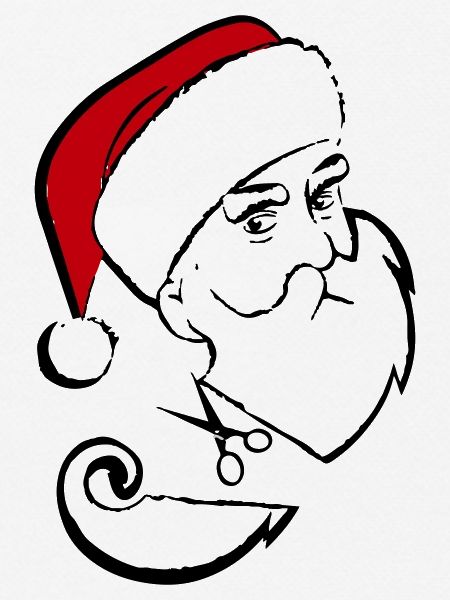 Weihnachtsmann Bart schneiden