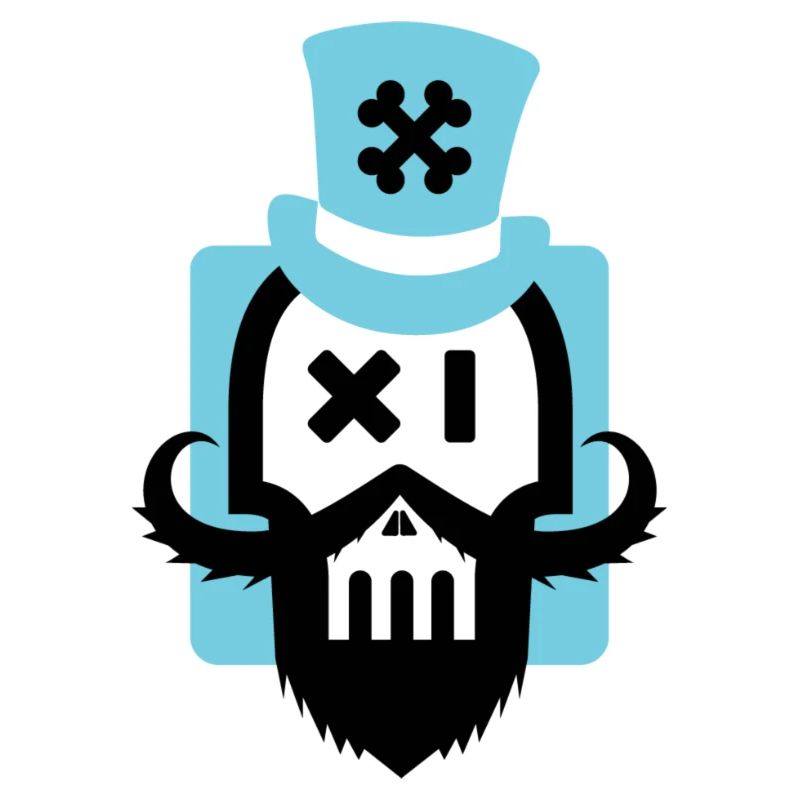 Bartschädel blau