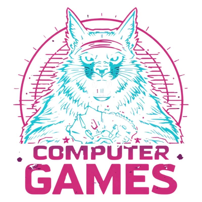 Games logo with neon design