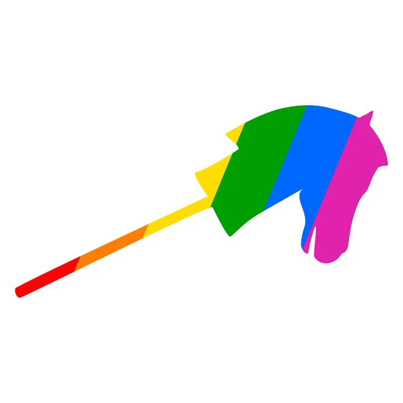 Stockpferdreiten im Regenbogen