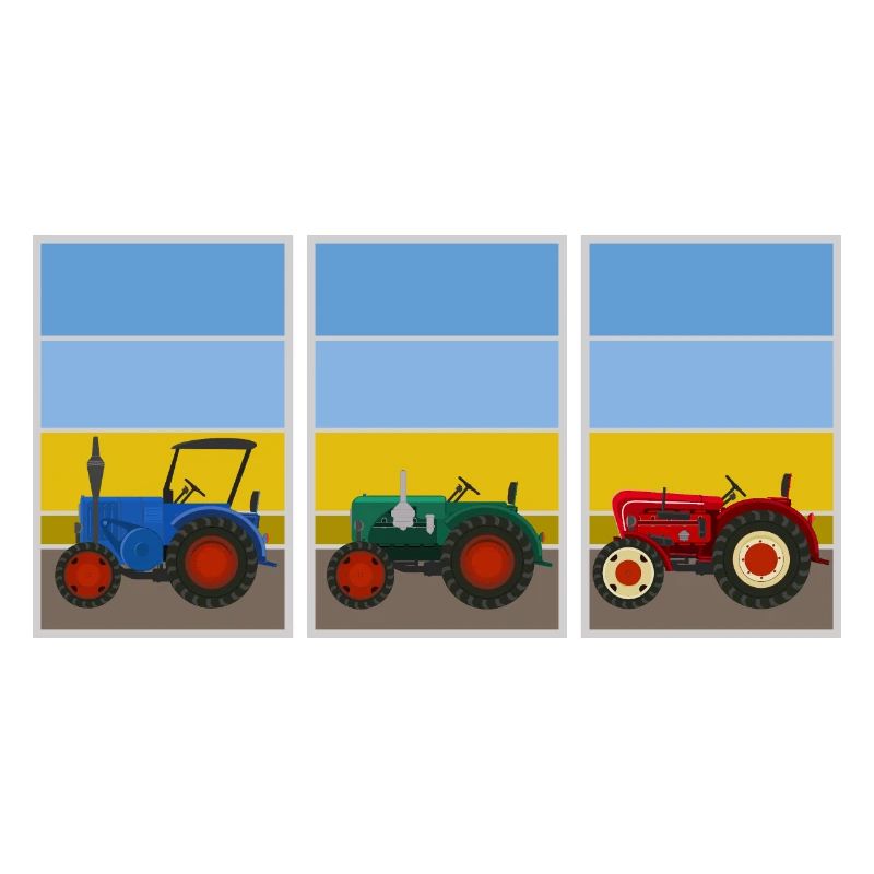 Retro Oldtimer-Traktoren