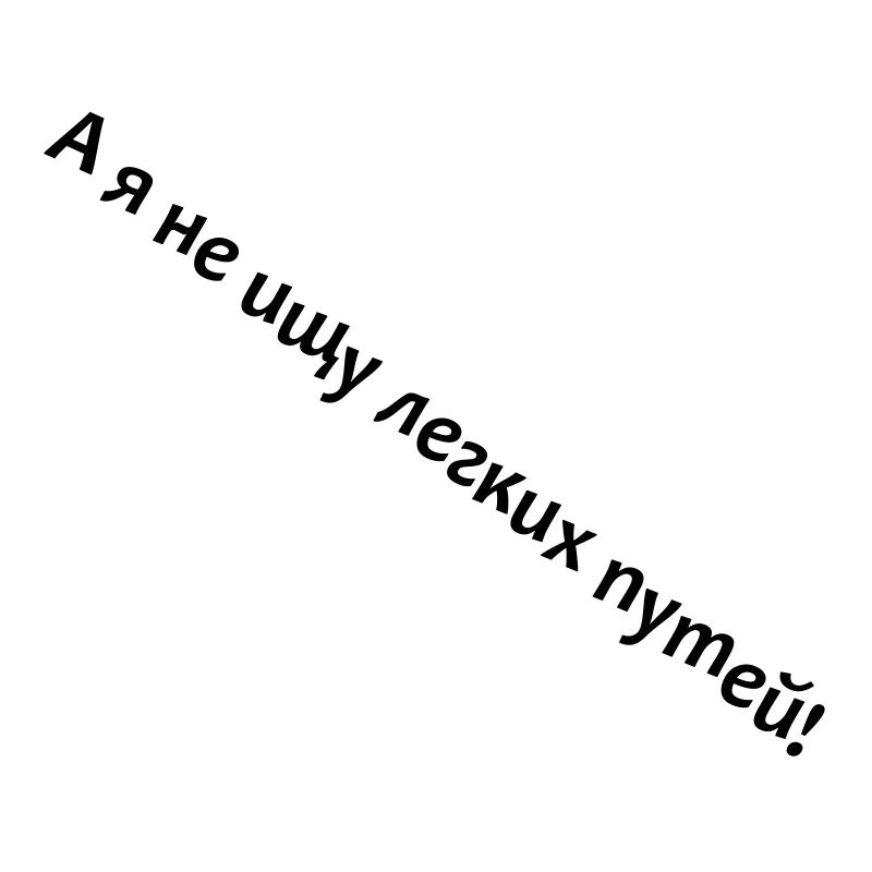 А я не ищу легких путей!