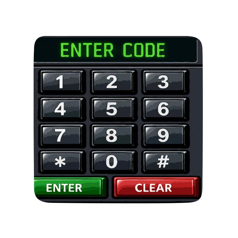Enter Code Keypad Neon