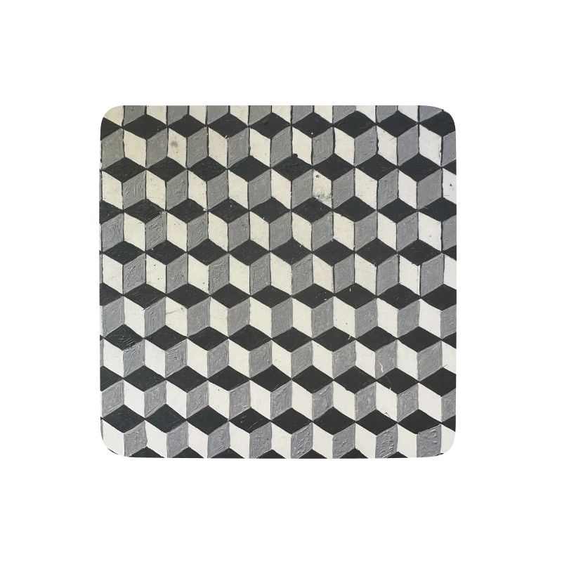 Three-dimensional cubes grayscale