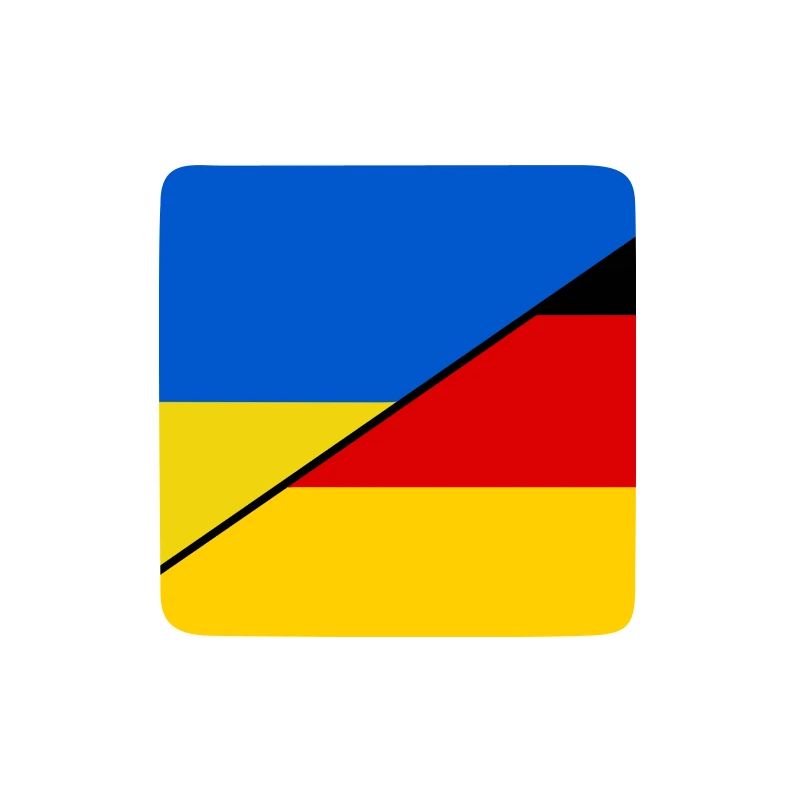 Ukraine Germany Flag, Patch