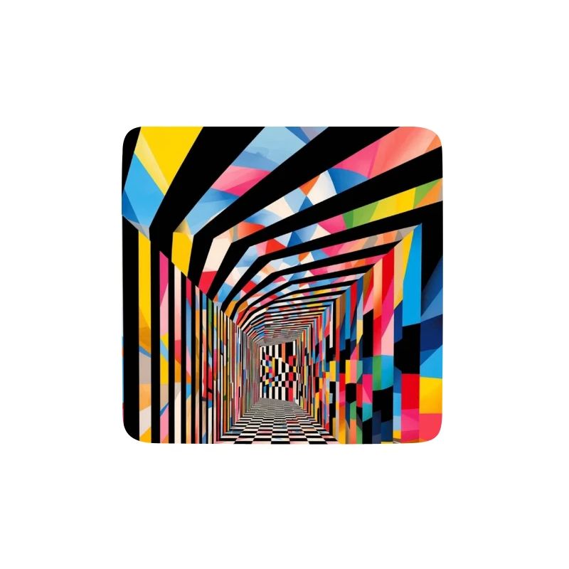 Farbenfroher geometrischer Tunnel