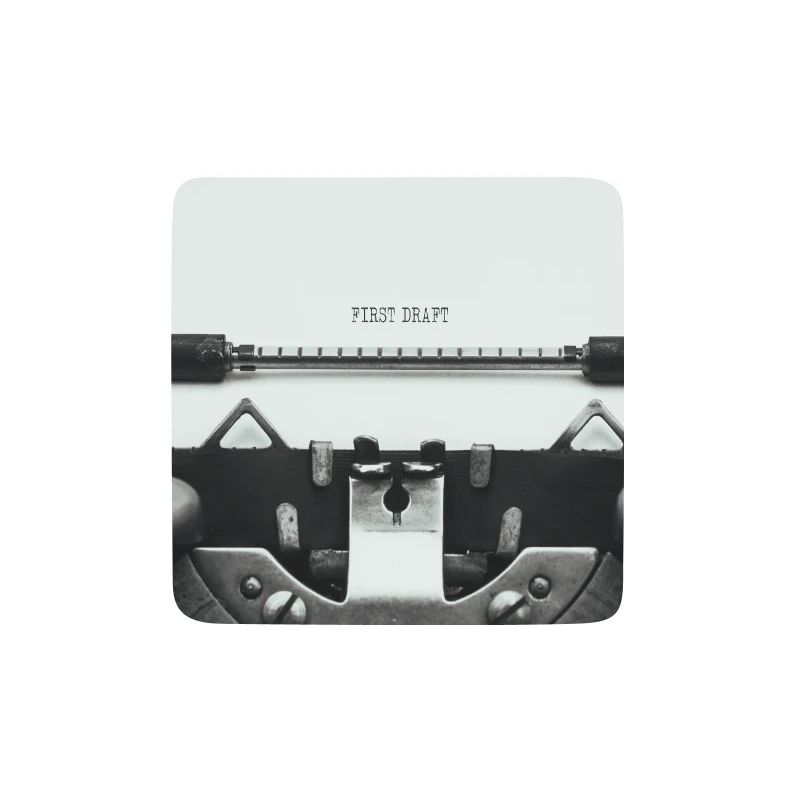 First Draft Typewriter Writer Poster Design