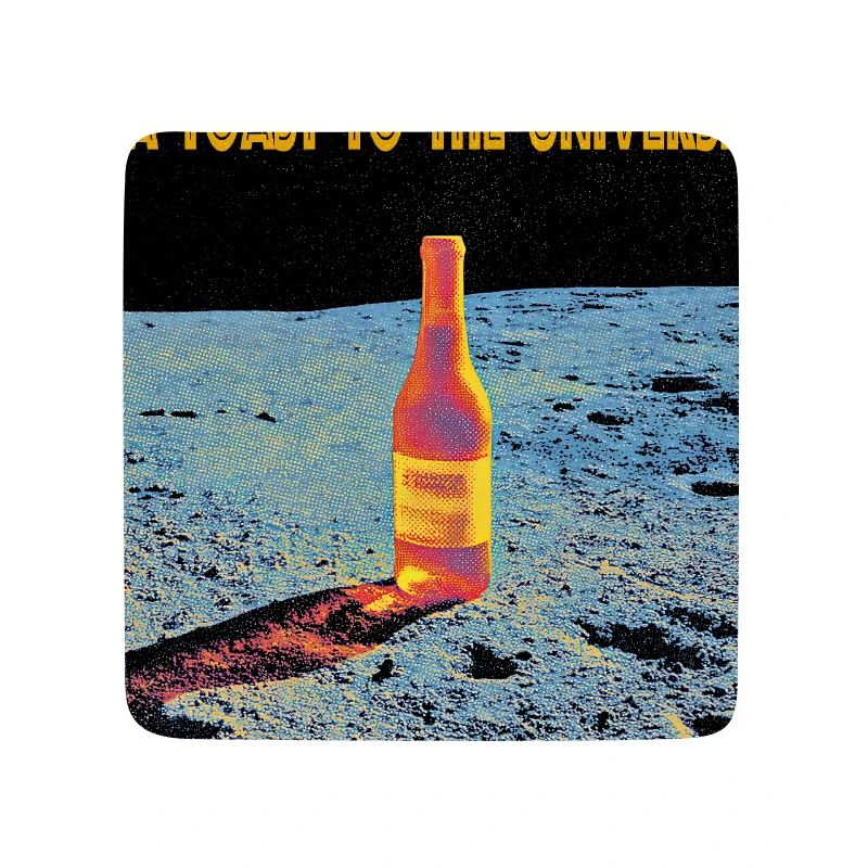 Célébration de l’espace avec bouteille de vin