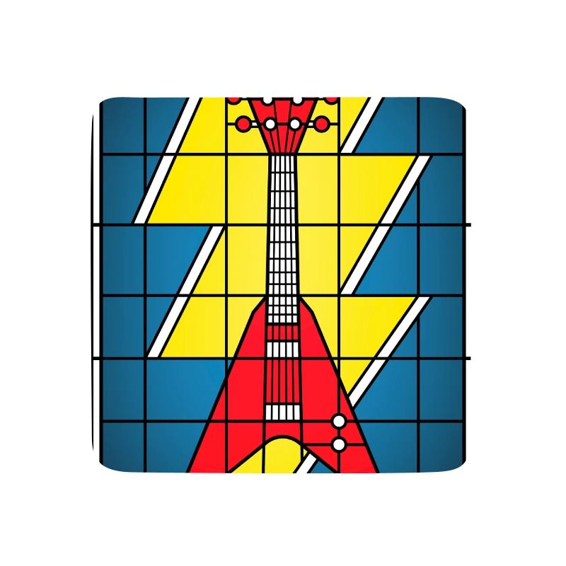 Glasmaleri-Gitarre mit Blitz