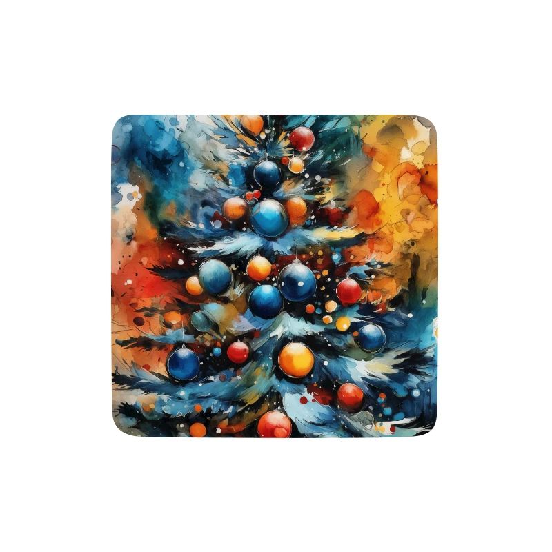 Lebendiger Aquarell-Weihnachtsbaum